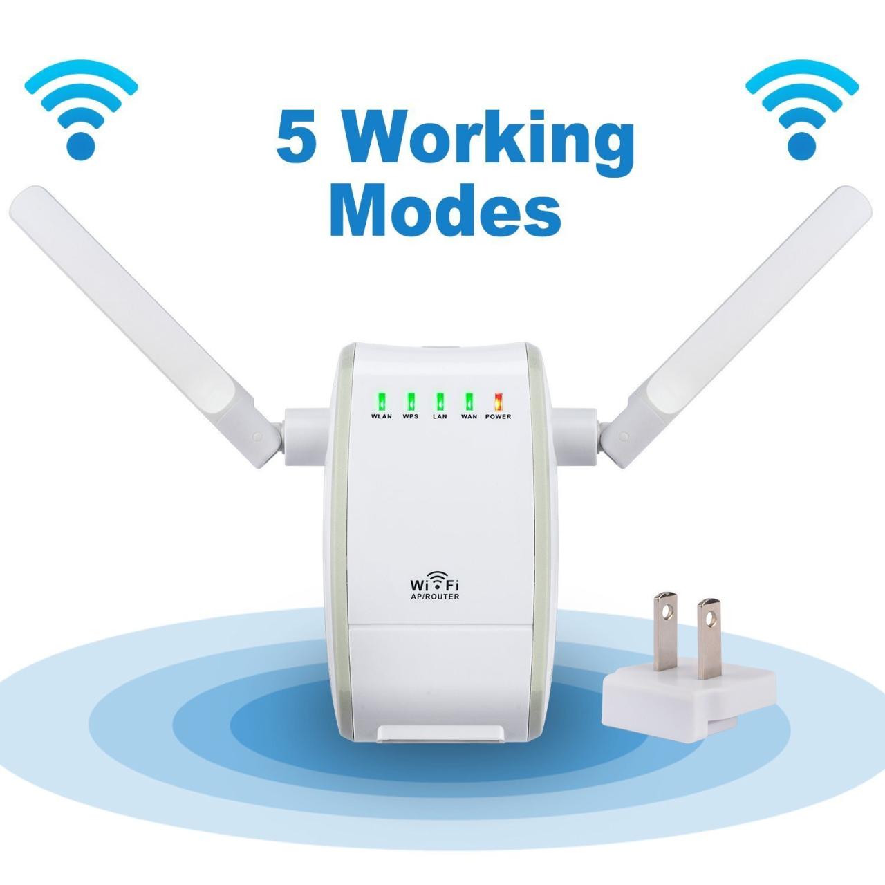 Wifi wireless booster extender signal range mini repeater extenders 300mbps boosters router amplifier dual function multi port expander sl1500 topvaluereviews